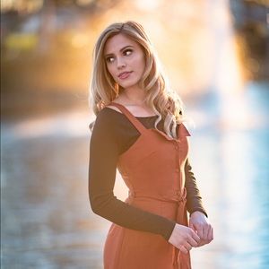 Midi Button Dress in Burgundy